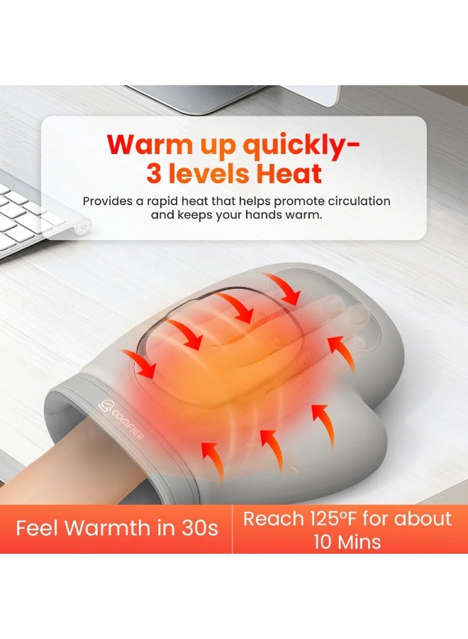 COMFIER Wireless Hand Massager with Heat and Compression – Cordless Electric Hand and Wrist Massager with Heat, Air Compression Therapy for Arthritis and Carpal Tunnel, Finger and Palm Relief, Rechargeable ideal for Gift by Comfier - Image 4
